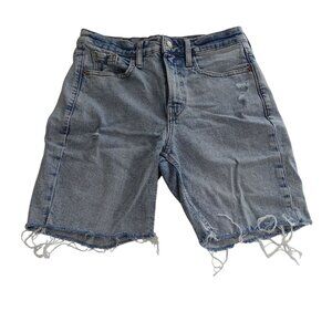 Old Navy High-Rise O.G. Straight Cutoff Denim Shorts Women Size 6 Ripped
